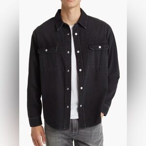 Frame Denim Men's Charcoal Snap up Shirt Jacket size Large NWT